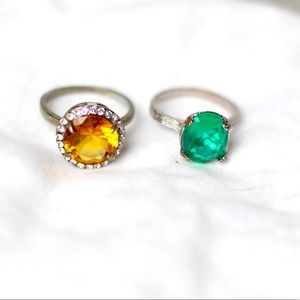 Emerald & Marigold Set of 2 Rings